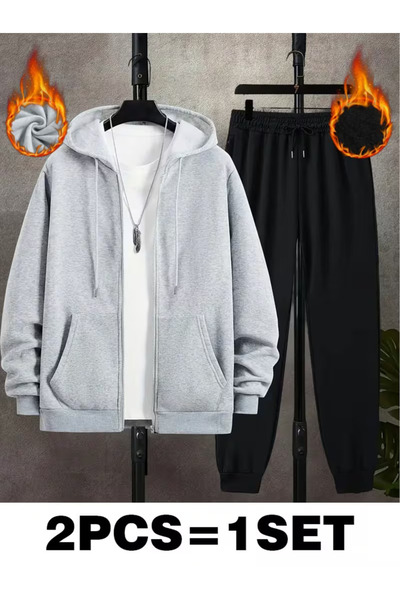 bellanova Φούτερ με φερμουάρ και στάμπα, σετ 2 τεμαχίων (άνω και κάτω μέρος)