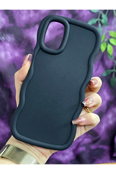 Magic Ring Oppo A52/A72/A92 Compatible Soft Textured Wave Edge Matte Black Case