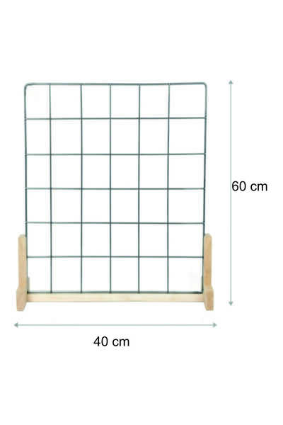 Tiydem Desktop Note Holder Organizer Wire Board with Wooden Legs 40X60 cm