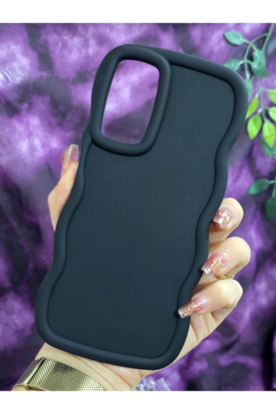 Magic Ring Redmi Note 11 Pro/Note 12 Pro 4g Compatible Soft Textured Wave Edge Matte Black Case