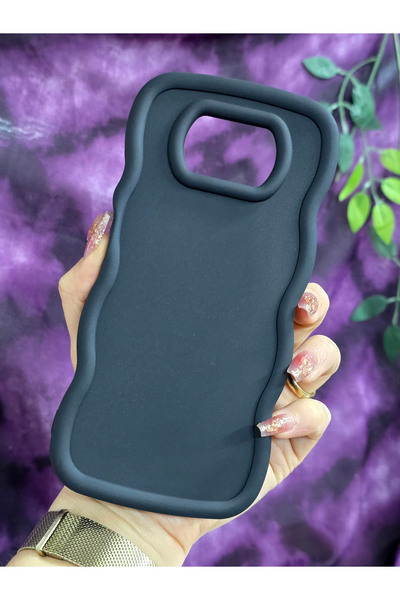 Magic Ring Poco X3 Pro / Poco X3 Nfc Uyumlu Yumuşak Dokulu Dalga Kenarlı Mat Siyah Kılıf