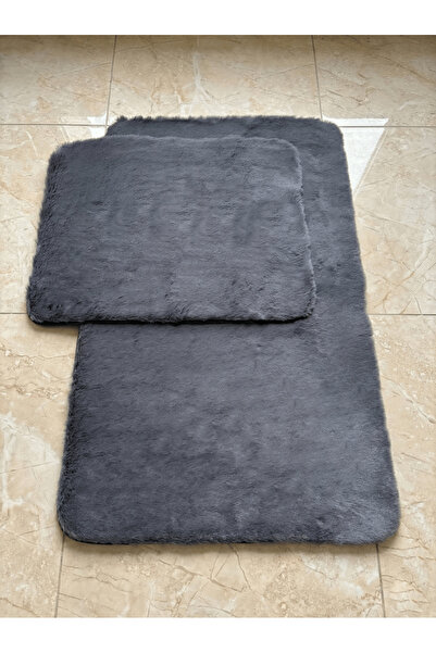 FeelHome Bonnie Rabbit Hair, Non-Slip Bottom, Fluffy, Ultra-Luxury, Washable 2-Piece Bath Mat