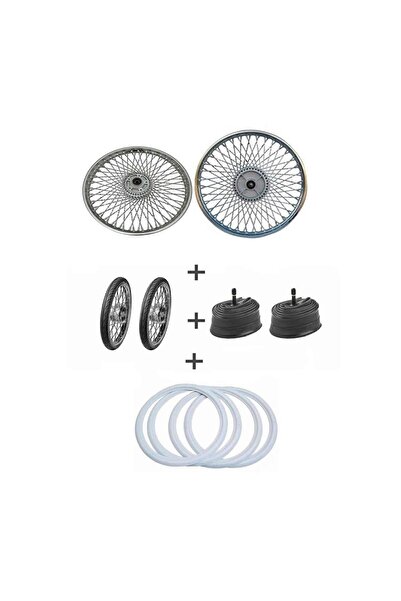 GMS EMİN MOTOR Cup 17-17 72 Tel Burgulu Jant Lastik Yanak Seti (Ön Diskli)