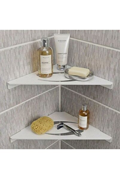 RESENSE 1 Adet Paslanmaz Çelik Yapışkanlı Duş Köşe Rafı, Banyo Rafı Şampuan Rafı