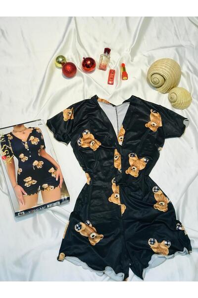 Elizan iç giyim Kadın Tulum Gecelik Likralı