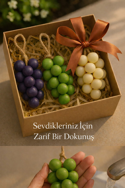 ETT 3 Colors Handmade Grape Soap – Natural and Perfumed Gift Set