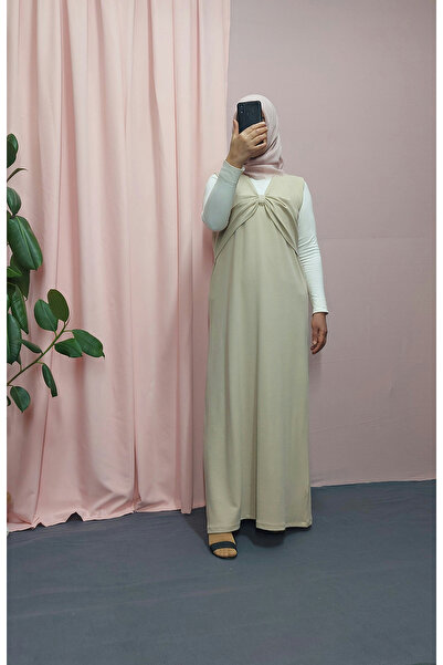 Azra Jile Elbise Önü Fiyonk Detaylı