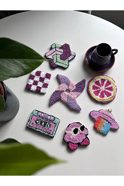 Ruhe Studio Punch Coaster İşleme Dekoratif Kupa ve Bardak Altığı/Kahve Sunum ...