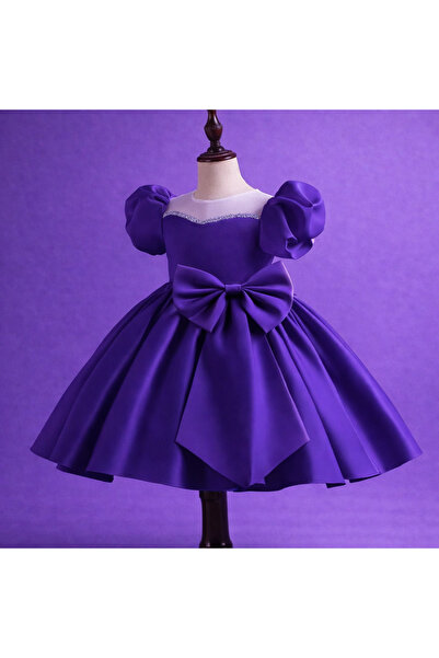 MUSGEM Design special, culoare violet, model prințesă de piatră, mâneci cu ba...