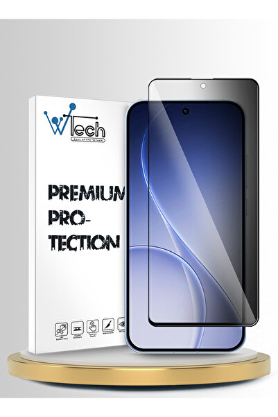 Wtech واقي شاشة زجاجي مقوى شفاف/أسود من سلسلة Oppo Reno15 5G 2025 Premium E2E...