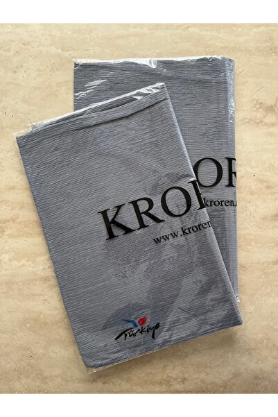 KROREN Daisy Şal Dumanlı mavi (hafif - kolay şekil alır - ütü istemez)