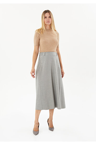 Guzella Midi Length Side Elasticated Klyos Skirt