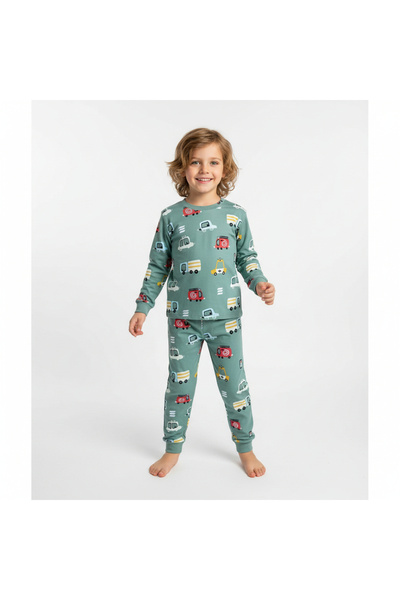 MİLAYS LİFE HOME COLLECTİON SET PIJAMĂ bumbac 100% CULORI BĂIEȚI 5-8 ANI