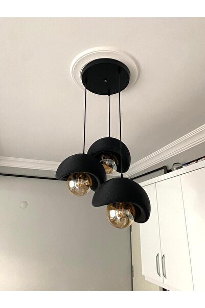 DREAM MODE Beton Görünümlü Modern Şık İskandinav Tarz 3 Başlıklı Avize (25cm)...