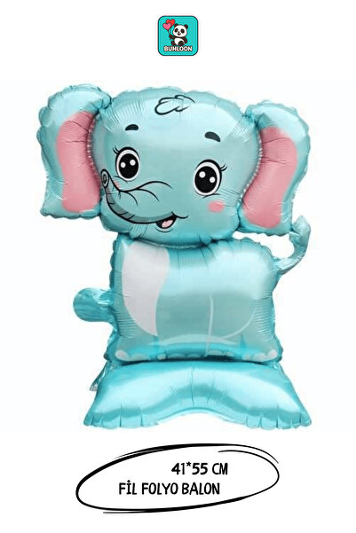 Bunloon Fil Figürlü Folyo Balon 41×55 cm Doğum Günü Parti Süsleme