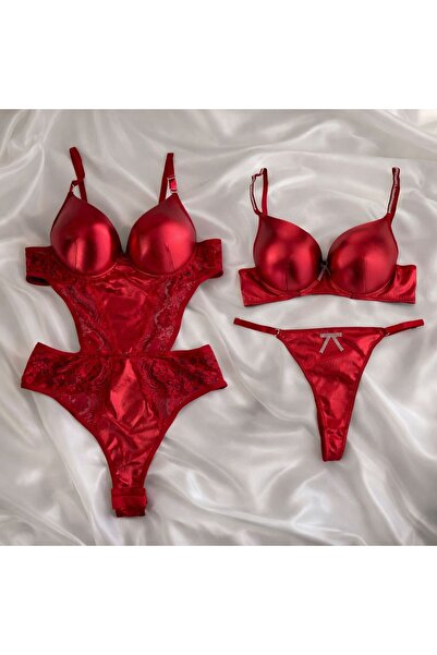 Gold Night Special New Year's Gift Red Bra Set Fancy Set Underwear Set