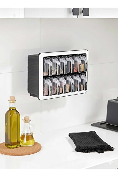 CELSEN HOME 12-Piece Self-Adhesive Spice Bowl Set with Stand and Lid - Spice ...