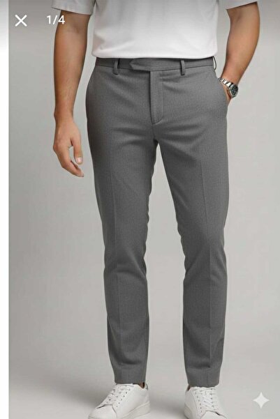 Asil Man Jogger Lycra Ankle-Length Fabric Pants