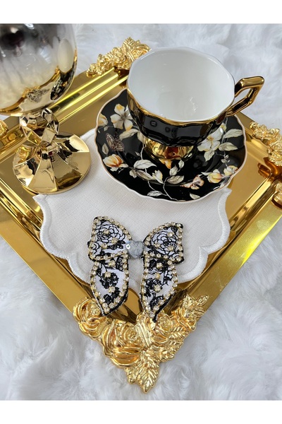 KUMSAL ÇEYİZ 2 Adet Sunumluk Peçete,Kokteyl Peçete,Kahve Yanı Sunum Peçetesi,...