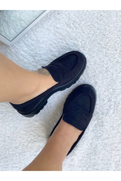 gümüştopuk Women's Non-Slip Sole Suede Loafer