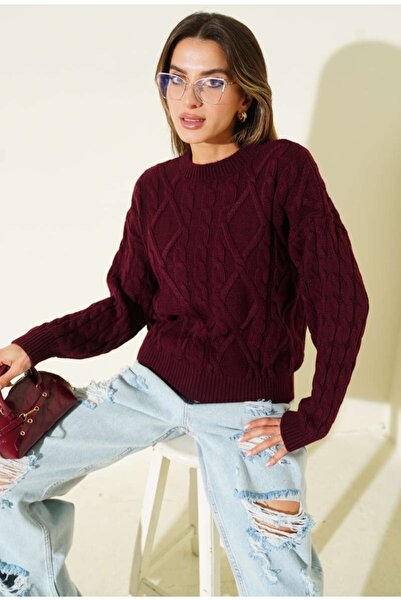 EAS GİYİM Hair Knit Embossed Sweater