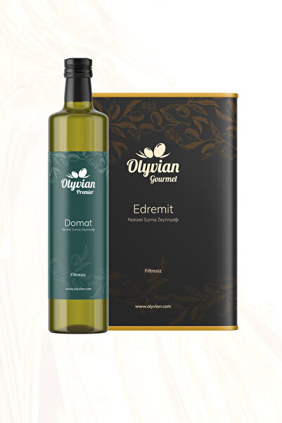 Olyvian Premier Domat 750 ml + Gourmet Edremit 3 L Doğal Natürel Sızma Zeytin...