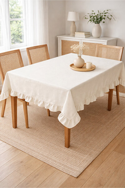 hubb cotton مفرش طاولة من الكتان الخام الطبيعي مصنوع من القطن بنسبة 100%