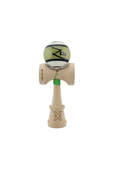 Berbis Kendama X Zen Original, Green, Large King Size Cups, Super Sticky, Hole in Base, Bearing, 55cm String