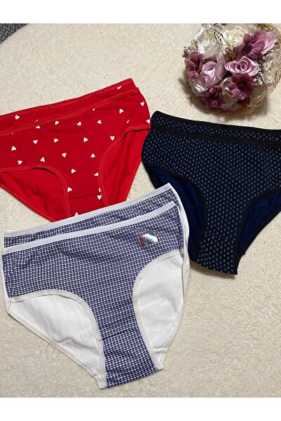 Merzu Kadın büyük beden pamuklu kilot 6 lı karışık desen gönderim