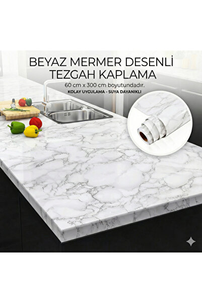 CALIBURN Isıya ve Suya Dayanıklı Mutfak Tezgahı, Masa, Dolap Kaplama Vinili (...