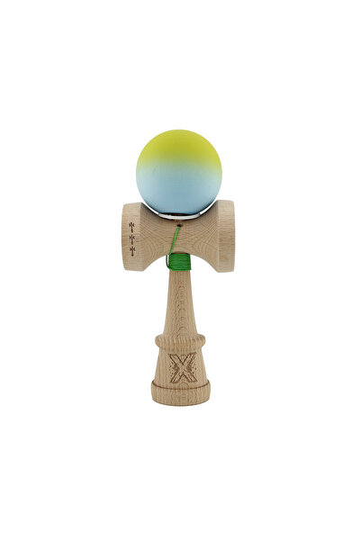 Berbis Kendama X Originala, Galben, Cupe Mari King Size, Rubber Grip, Gaura i...