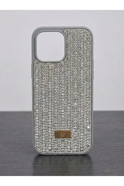 OSG iPhone 16 Pro Compatible Stone Embroidered Rhinestone Impact Protective Premium Luxury Phone Case