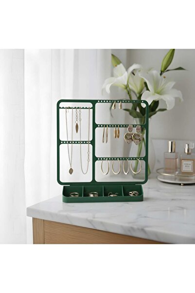 DesıgnSnowFashion Multi-Layer Jewelry Organizer Stand Earrings, Necklaces, Rings and Bracelets Stylish Desktop Jewelry Hanger