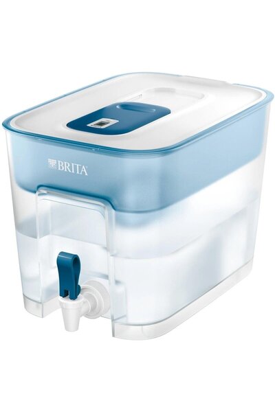 BRITA Recipient filtrant cu robinet Flow BR1039277, 8.2l, alb-albastru