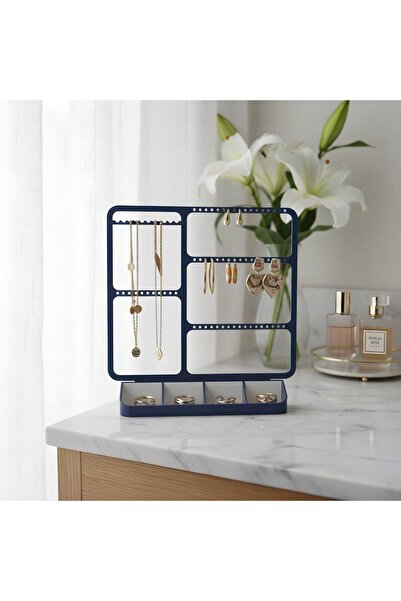 DesıgnSnowFashion Multi-Layer Jewelry Organizer Stand Earrings, Necklaces, Rings and Bracelets Stylish Desktop Jewelry Hanger