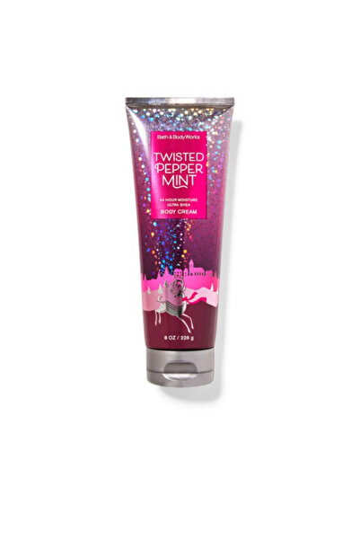 BBW كريم الجسم تويستد بيبرمنت ألترا شيا بالحجم الكامل 8 أونصة برائحة مدينة الرنة