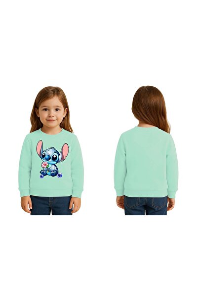 SEDİRLİ سويت شيرت للأطفال من الجنسين من ستيتش مطبوع بثلاثة خيوط