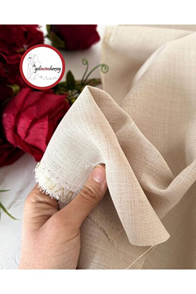 Gelincimherşey Gardenya Keten İşlemelik Kumaş