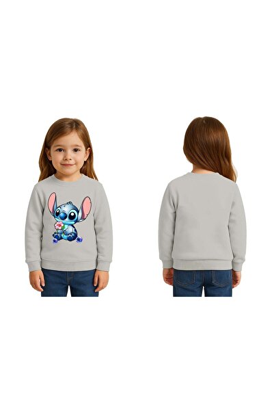 SEDİRLİ سويت شيرت للأطفال من الجنسين من ستيتش مطبوع بثلاثة خيوط