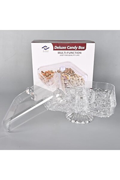 Generic Square Divided Acrylic Nuts Plate with Base