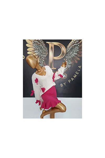 OEM FUSTA TRICOT MINI ROZ - PINK, TALIE UNICA