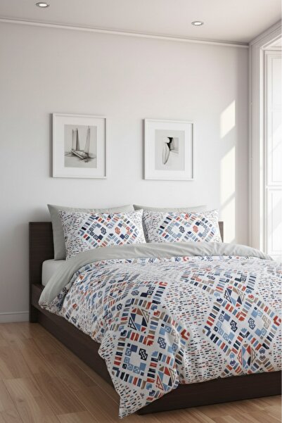 Senpai Aura Double Duvet Cover Set |   Cotton Double-Sided |   Pillowcase Included |   Modern Mosaic