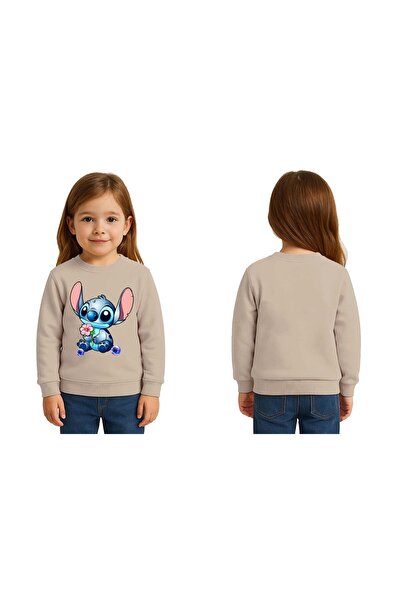 SEDİRLİ سويت شيرت للأطفال من الجنسين من ستيتش مطبوع بثلاثة خيوط