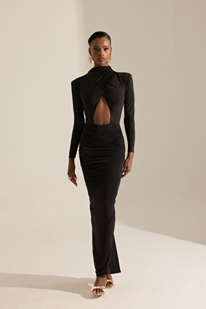 BETTY & SAM Paris Siyah Uzun Maxi Elbise