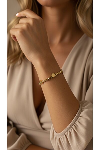 İNN JEWELLERY Steel Bracelet Anti-Tarnish Anti-Allergic Heart Figure (2 Years...