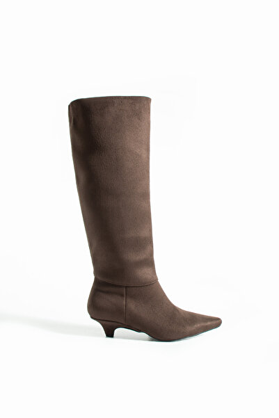 Sira Official Mira Brown Suede Heeled Boots
