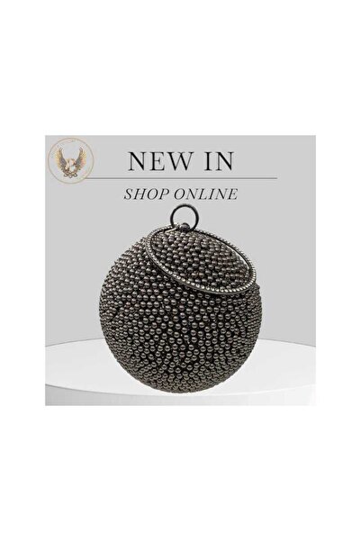 OEM ROUND ENVELOPE BAG WITH GREY PEARLS