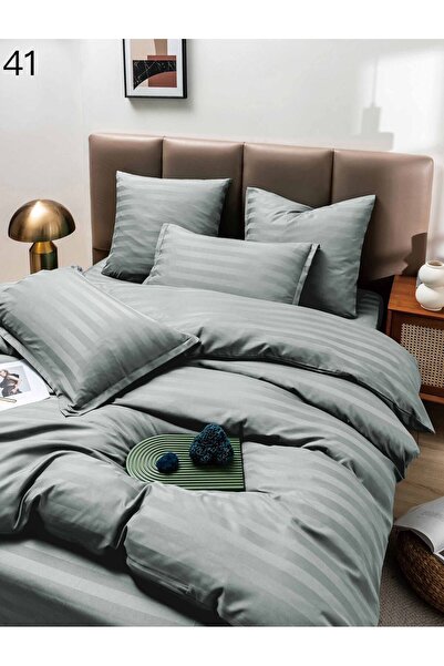 ANATOLIATEKSTILE Premium Damask Bed Linen, Elegant Set of 6 pieces, fitted sheet without elastic 230 x250