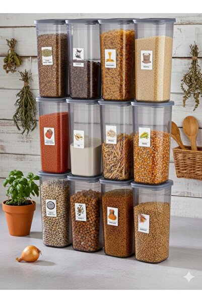 CELSEN HOME 1750 ml Mega Size 12-Piece Food Storage Container Set with Labels...