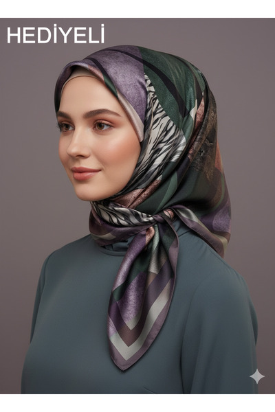 Picasso وشاح كريستالي أرجواني بمظهر حريري – تصميم أنيق من التويل 90×90